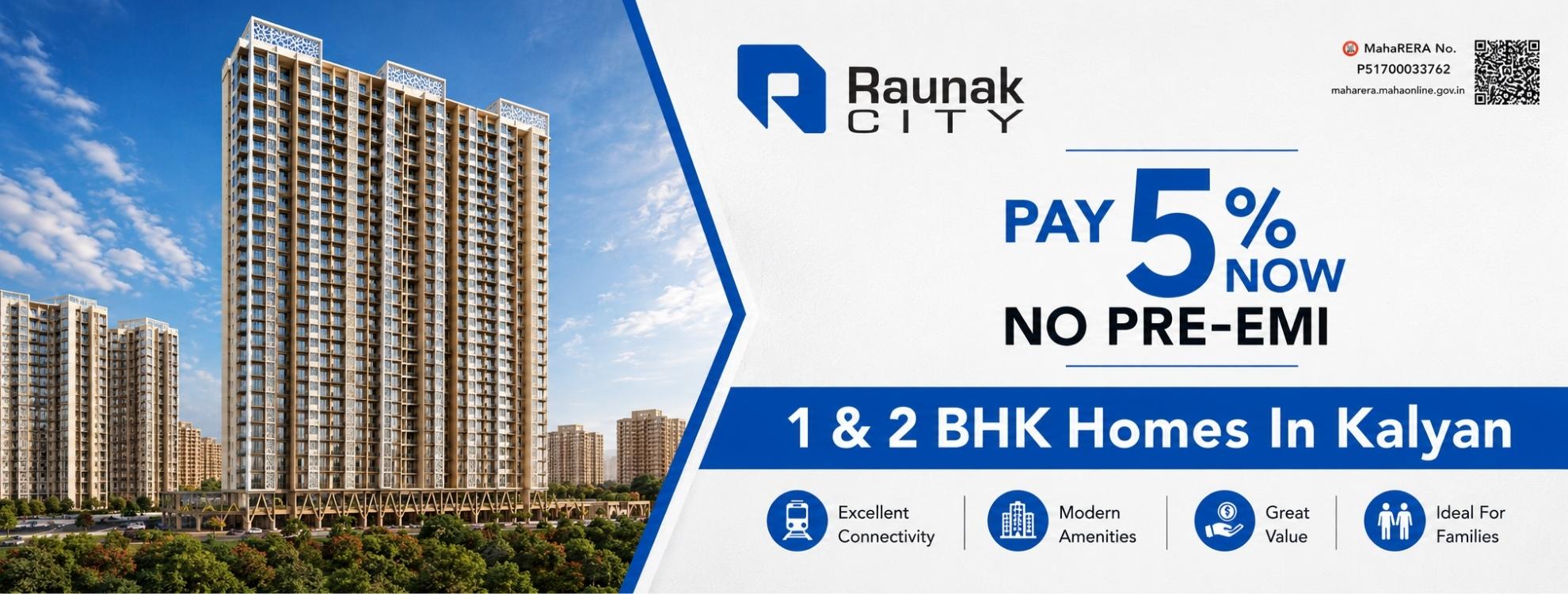 Raunak City Kalyan West 1 bhk
